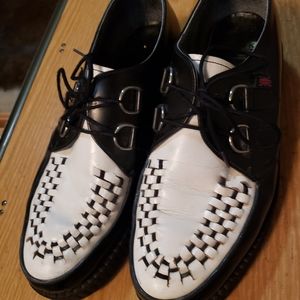 TUK Size 9 Mens Black and White two-tone Creepers